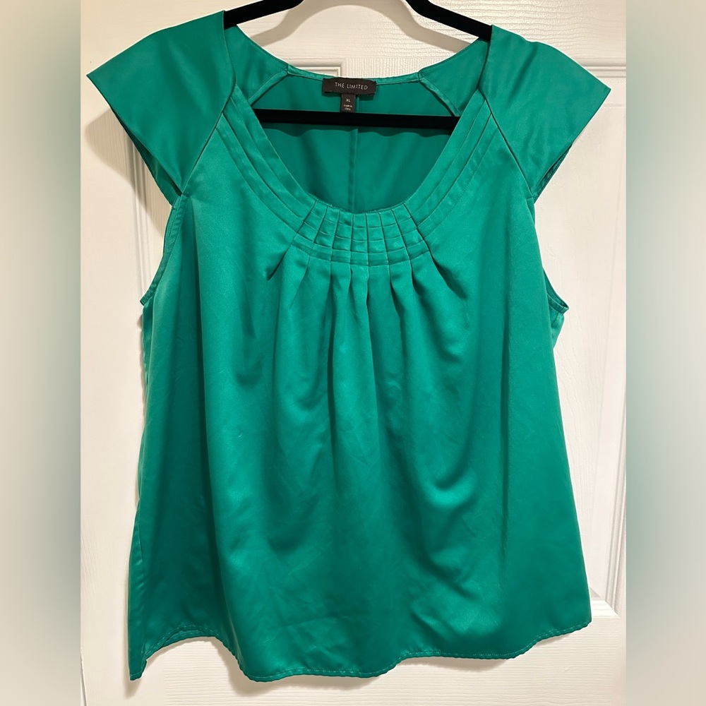 The Limited XL Green satin blouse. (Pic mutes the color a bit)